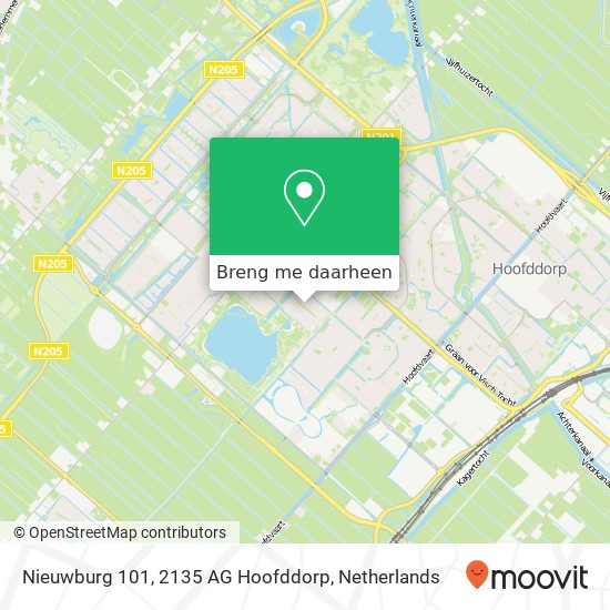 Nieuwburg 101, 2135 AG Hoofddorp kaart