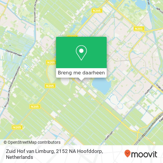Zuid Hof van Limburg, 2152 NA Hoofddorp kaart