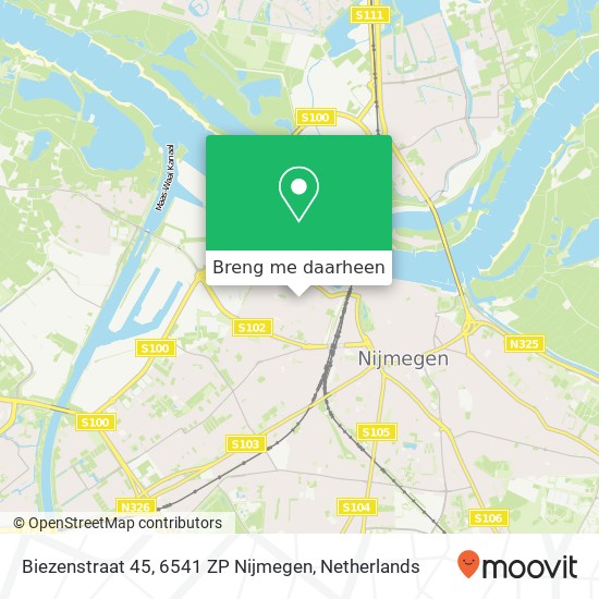 Biezenstraat 45, 6541 ZP Nijmegen kaart