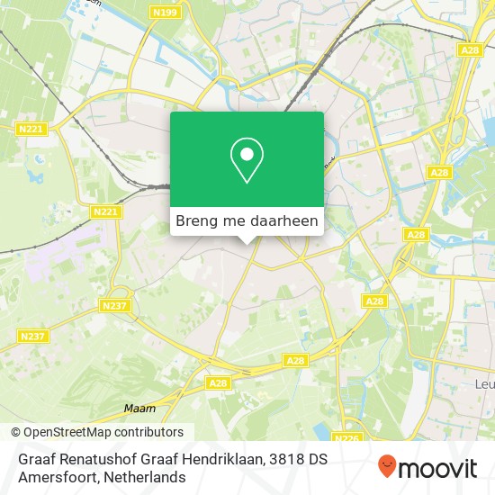 Graaf Renatushof Graaf Hendriklaan, 3818 DS Amersfoort kaart