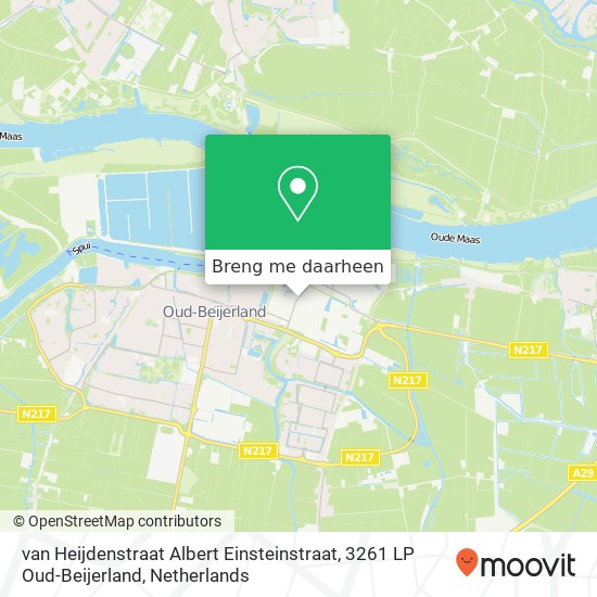 van Heijdenstraat Albert Einsteinstraat, 3261 LP Oud-Beijerland kaart