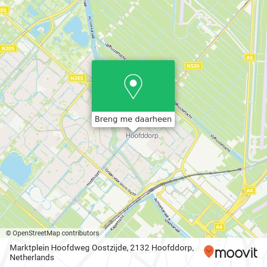 Marktplein Hoofdweg Oostzijde, 2132 Hoofddorp kaart