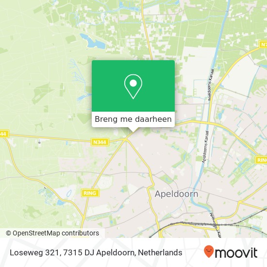 Loseweg 321, 7315 DJ Apeldoorn kaart