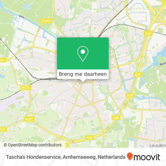 Tascha's Hondenservice, Arnhemseweg kaart