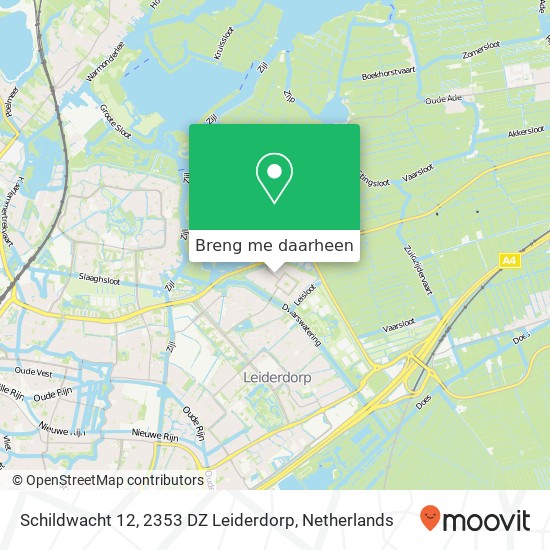 Schildwacht 12, 2353 DZ Leiderdorp kaart