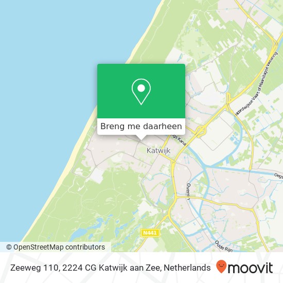 Zeeweg 110, 2224 CG Katwijk aan Zee kaart