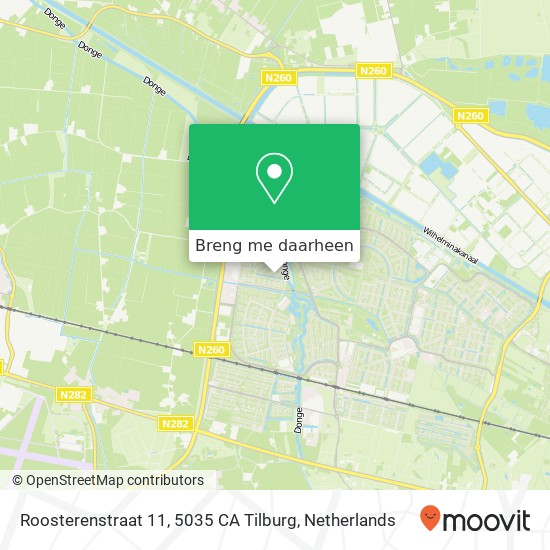 Roosterenstraat 11, 5035 CA Tilburg kaart