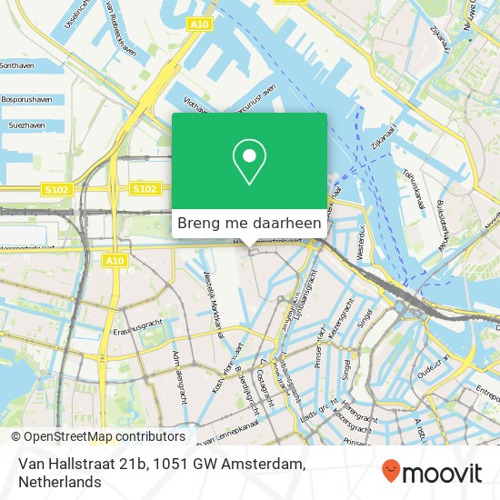 Van Hallstraat 21b, 1051 GW Amsterdam kaart