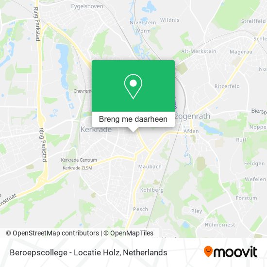 Beroepscollege - Locatie Holz kaart