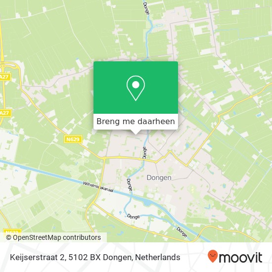 Keijserstraat 2, 5102 BX Dongen kaart