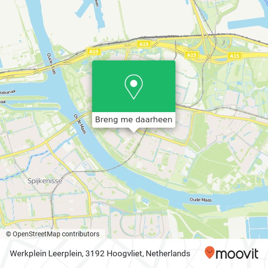 Werkplein Leerplein, 3192 Hoogvliet kaart