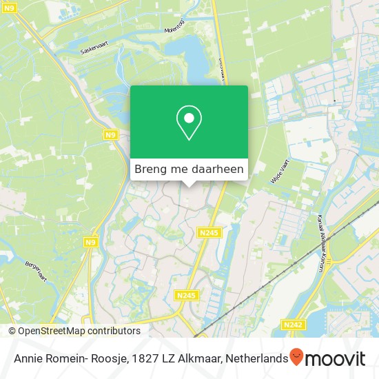 Annie Romein- Roosje, 1827 LZ Alkmaar kaart