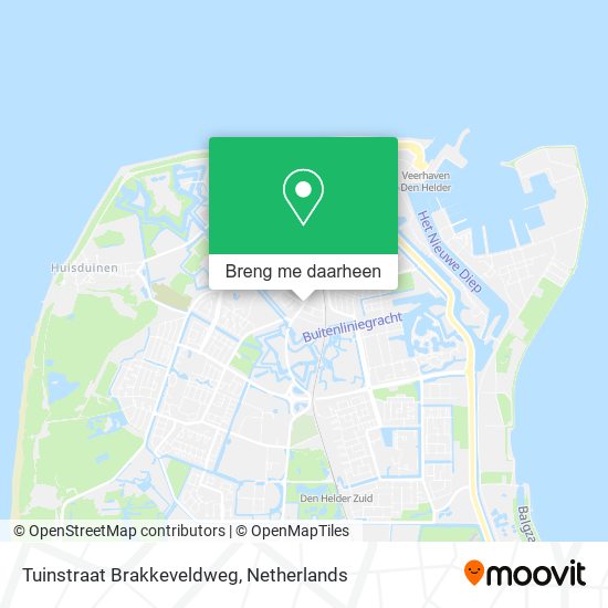 Tuinstraat Brakkeveldweg kaart