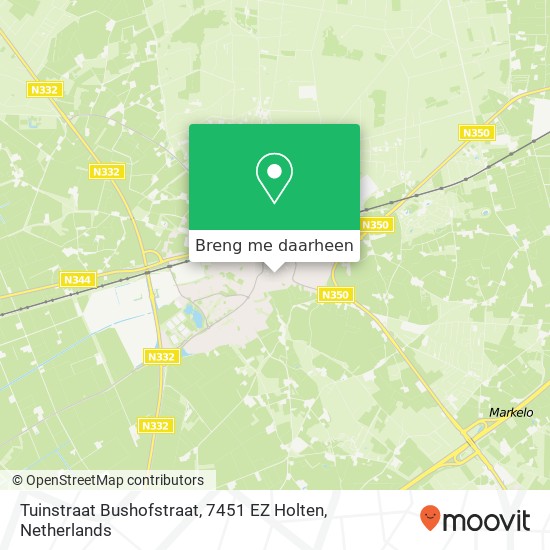 Tuinstraat Bushofstraat, 7451 EZ Holten kaart