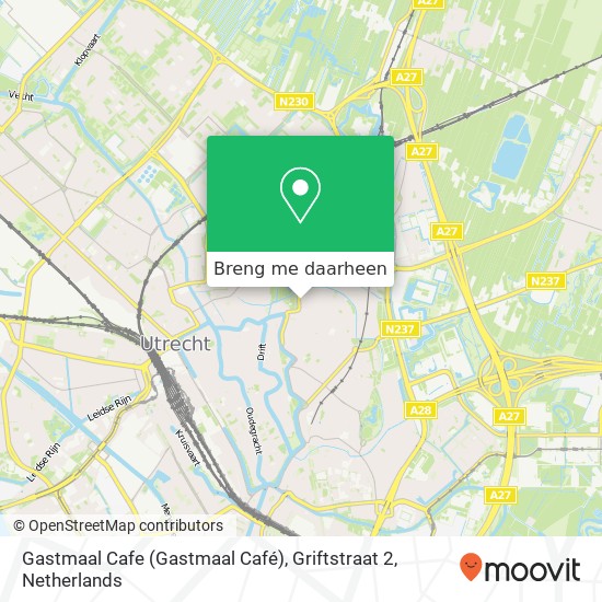 Gastmaal Cafe (Gastmaal Café), Griftstraat 2 kaart