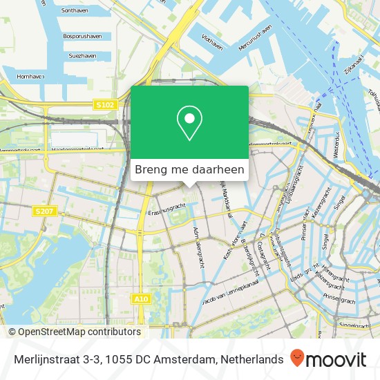 Merlijnstraat 3-3, 1055 DC Amsterdam kaart