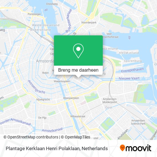 Plantage Kerklaan Henri Polaklaan kaart