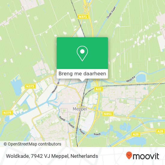 Woldkade, 7942 VJ Meppel kaart