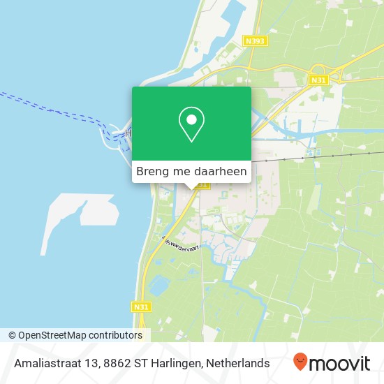 Amaliastraat 13, 8862 ST Harlingen kaart