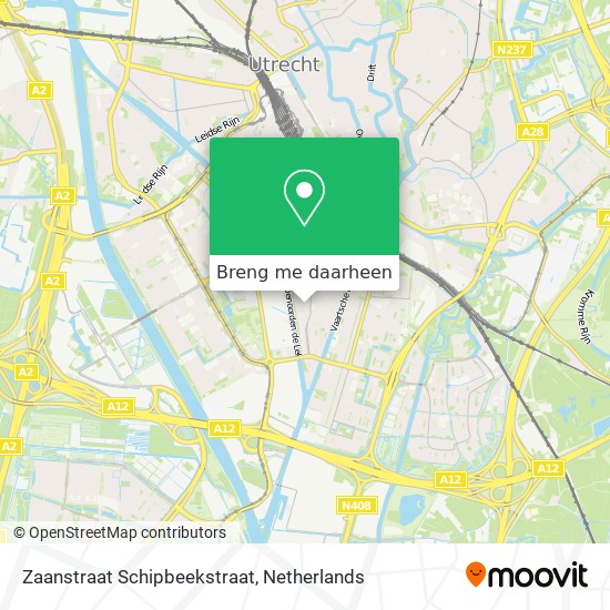 Zaanstraat Schipbeekstraat kaart