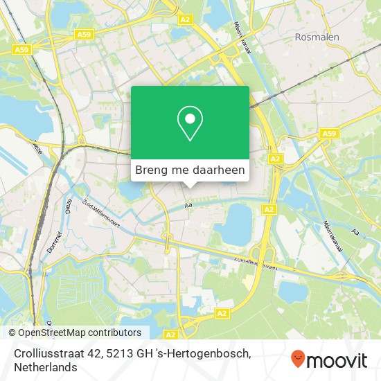 Crolliusstraat 42, 5213 GH 's-Hertogenbosch kaart