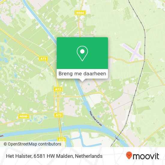 Het Halster, 6581 HW Malden kaart