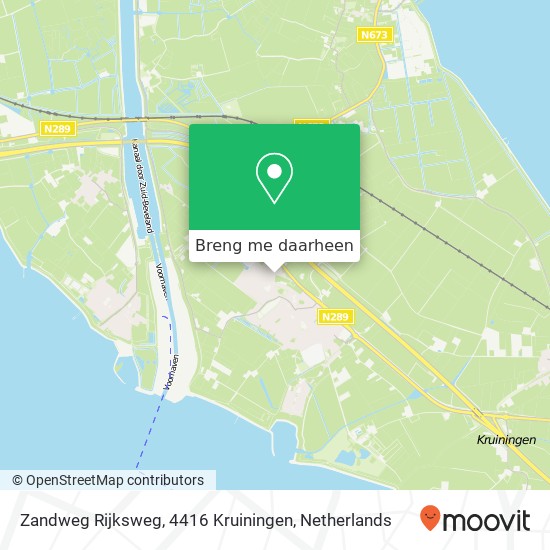Zandweg Rijksweg, 4416 Kruiningen kaart