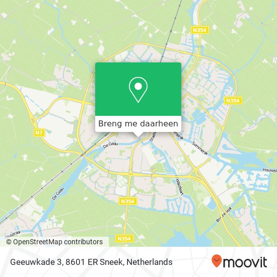 Geeuwkade 3, 8601 ER Sneek kaart