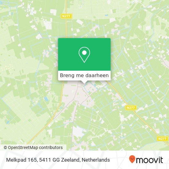 Melkpad 165, 5411 GG Zeeland kaart