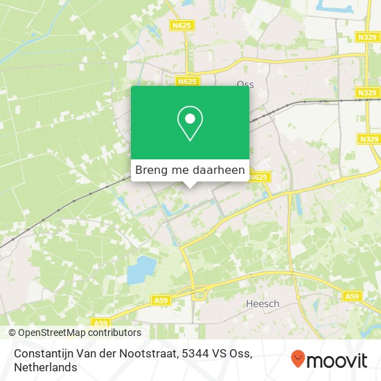 Constantijn Van der Nootstraat, 5344 VS Oss kaart