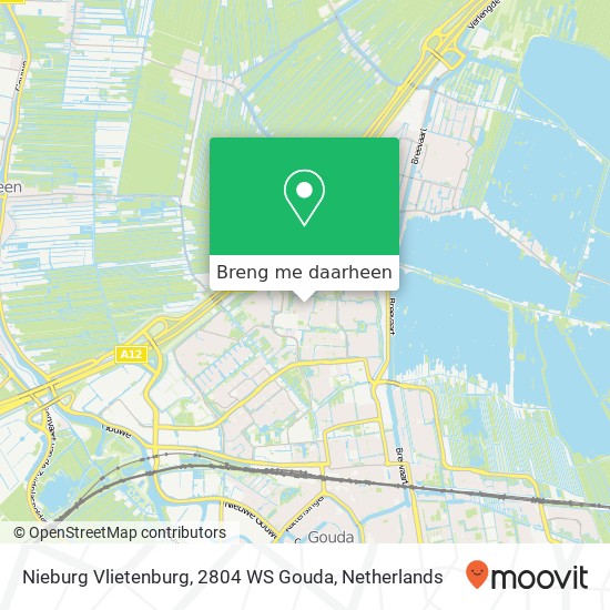 Nieburg Vlietenburg, 2804 WS Gouda kaart