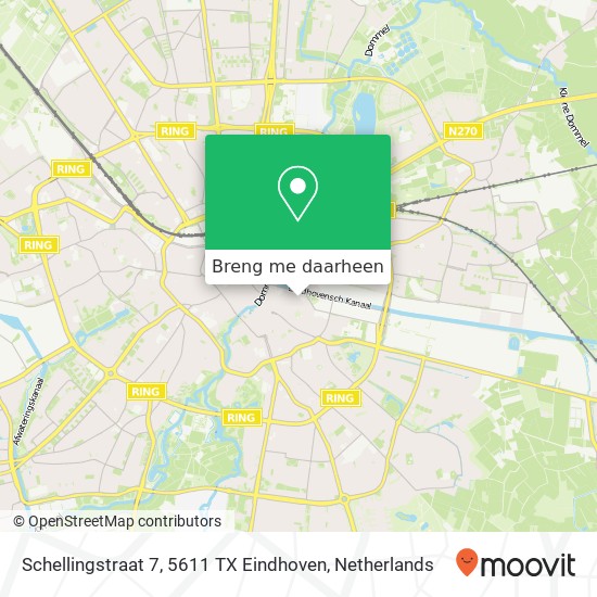 Schellingstraat 7, 5611 TX Eindhoven kaart