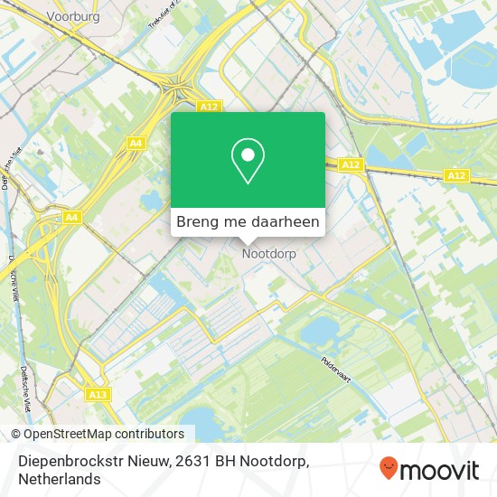 Diepenbrockstr Nieuw, 2631 BH Nootdorp kaart