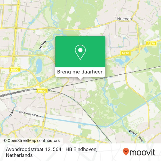 Avondroodstraat 12, 5641 HB Eindhoven kaart