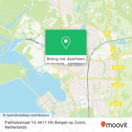 Pakhuisstraat 10, 4611 HG Bergen op Zoom kaart