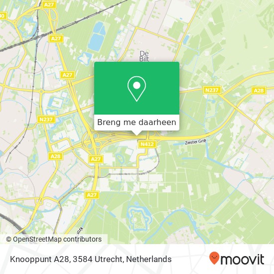 Knooppunt A28, 3584 Utrecht kaart