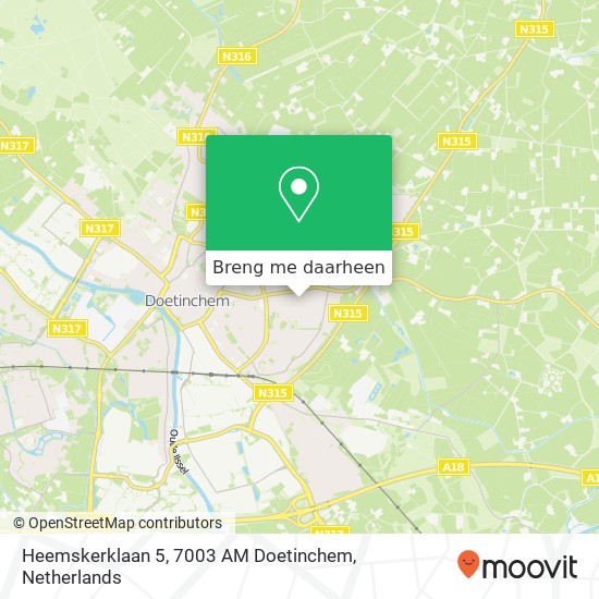 Heemskerklaan 5, 7003 AM Doetinchem kaart