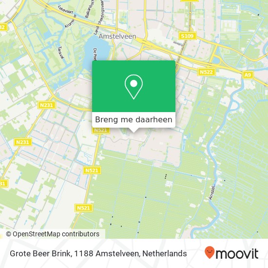 Grote Beer Brink, 1188 Amstelveen kaart