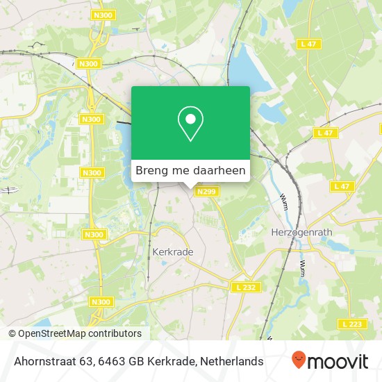 Ahornstraat 63, 6463 GB Kerkrade kaart