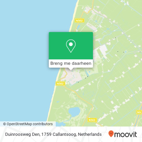 Duinroosweg Den, 1759 Callantsoog kaart