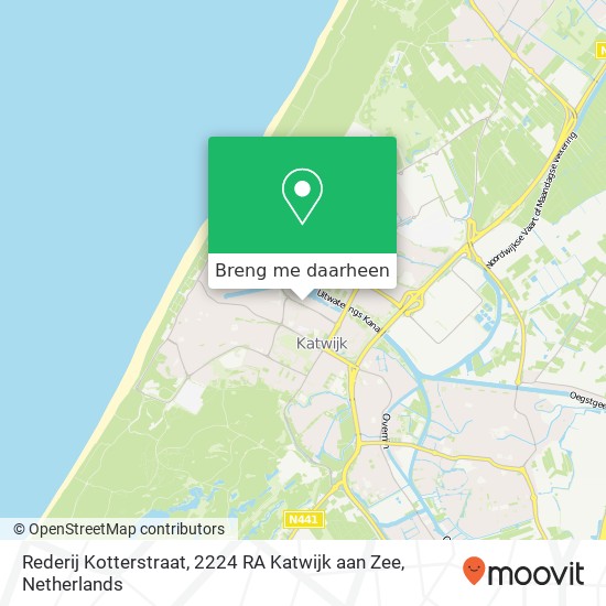 Rederij Kotterstraat, 2224 RA Katwijk aan Zee kaart