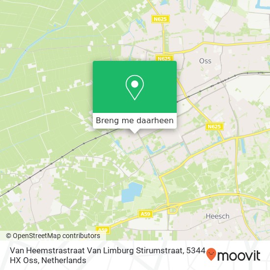 Van Heemstrastraat Van Limburg Stirumstraat, 5344 HX Oss kaart