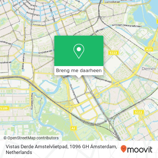 Vistas Derde Amstelvlietpad, 1096 GH Ámsterdam kaart