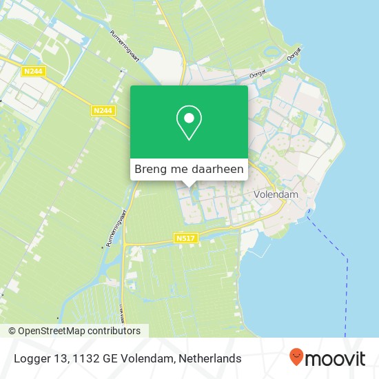 Logger 13, 1132 GE Volendam kaart