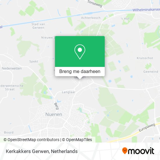 Kerkakkers Gerwen kaart