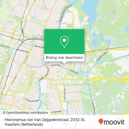 Hieronymus van Van Zeggelenstraat, 2032 XL Haarlem kaart