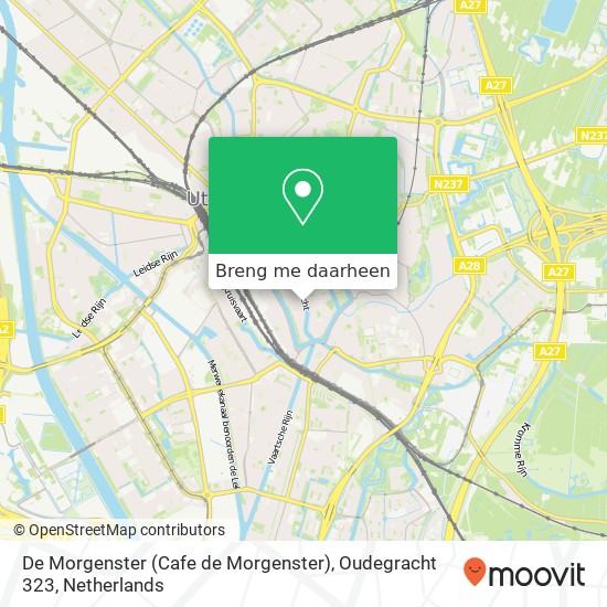 De Morgenster (Cafe de Morgenster), Oudegracht 323 kaart