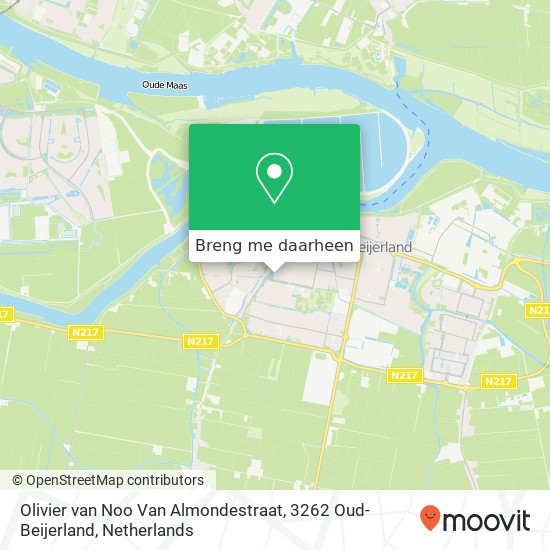 Olivier van Noo Van Almondestraat, 3262 Oud-Beijerland kaart