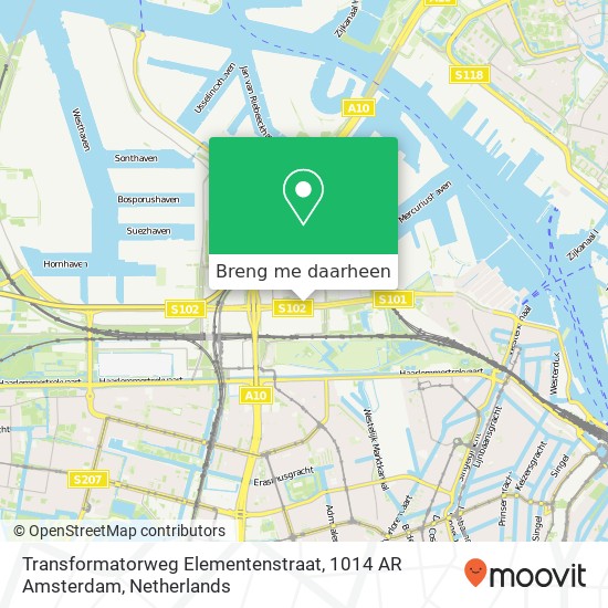 Transformatorweg Elementenstraat, 1014 AR Amsterdam kaart