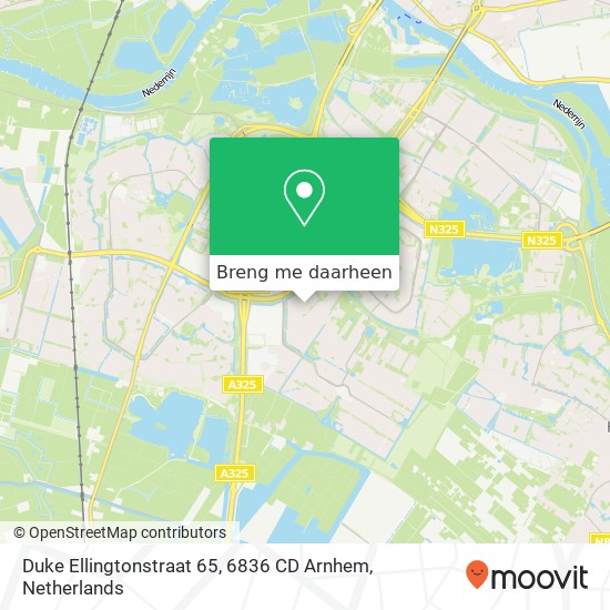 Duke Ellingtonstraat 65, 6836 CD Arnhem kaart